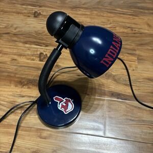 MLB VTG Cleveland Indians Desk Lamp 15"  Tall Navy Blue Tested Working Guardians